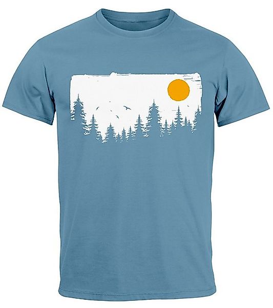 Neverless Print-Shirt Herren T-Shirt Wald Bäume günstig online kaufen