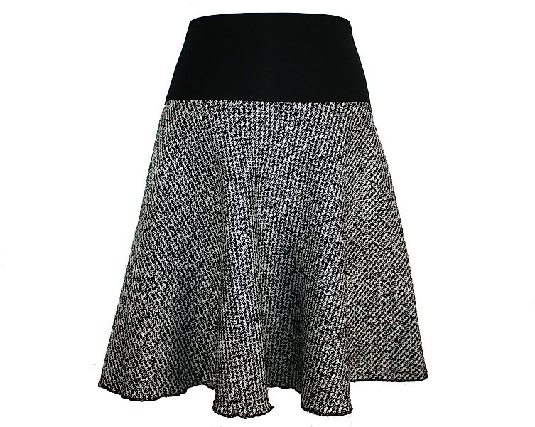 dunkle design A-Linien-Rock Boucle Schwarz Rot Hahnentritt Salz Pfeffer ela günstig online kaufen