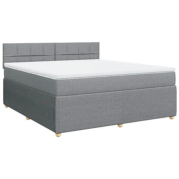 vidaXL Boxspringbett mit Matratze Hellgrau 180x200 cm Stoff 3287535 günstig online kaufen