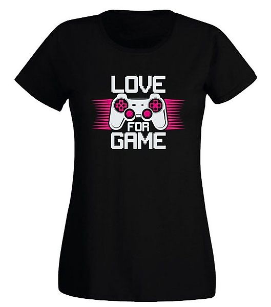 G-graphics T-Shirt Damen T-Shirt - Love for game Slim-fit-Shirt, mit Frontp günstig online kaufen