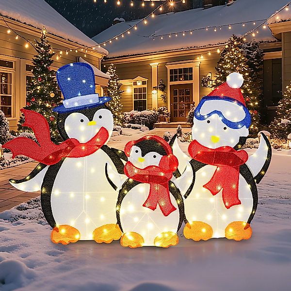 COSTWAY Weihnachtsfigur (1 St), LED Pinguin günstig online kaufen