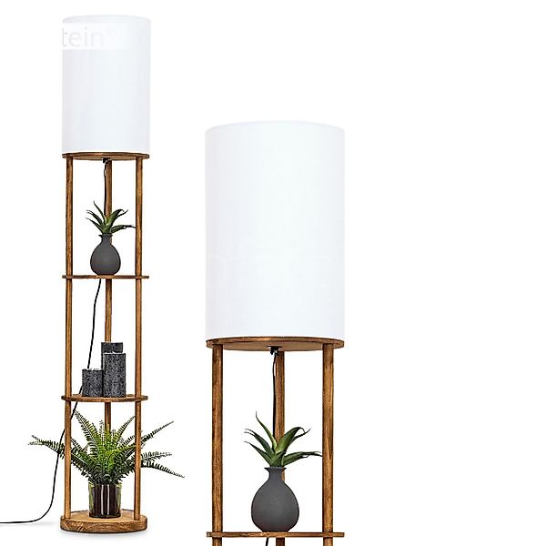 hofstein Stehlampe Stehlampe aus Holz/Stoff in günstig online kaufen