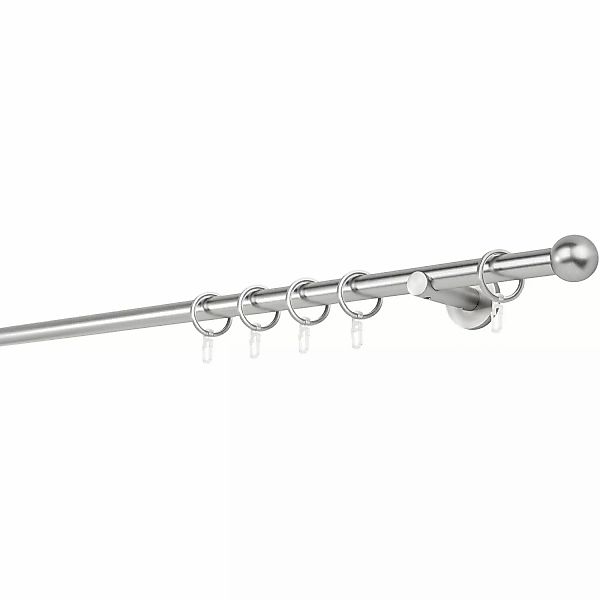 Mydeco Maß-Gardinenstange mit Endstück Ball Edelstahl Ø 2 cm x 160 cm günstig online kaufen
