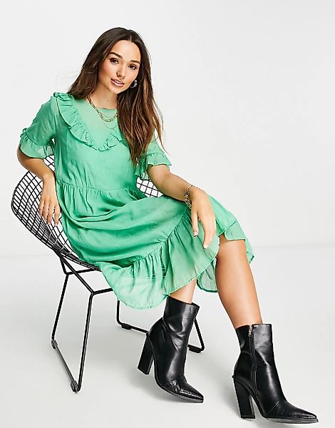Vila – Midi-Hängerkleid in Grün günstig online kaufen