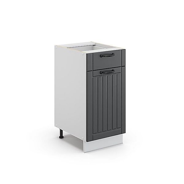 Vicco Midischrank Fame-Line Anthrazit/Weiß 40 x 82 cm ohne Arbeitsplatte günstig online kaufen