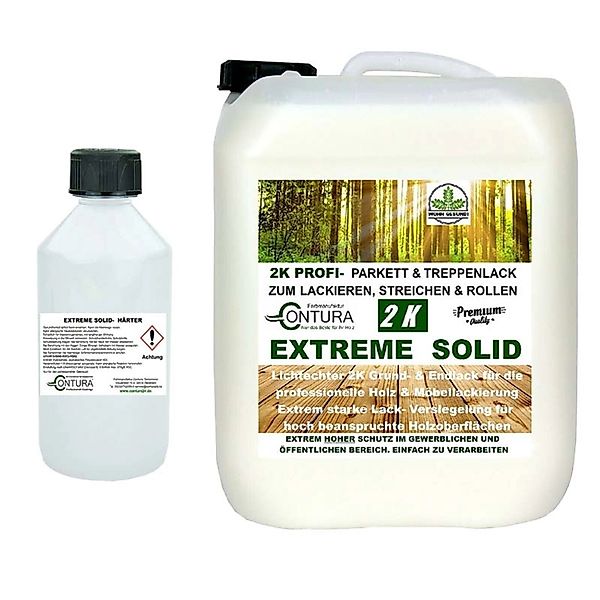 Contura 2K Parkett & Treppenlack mit Härter Extreme Solid Holzlack Möbellac günstig online kaufen