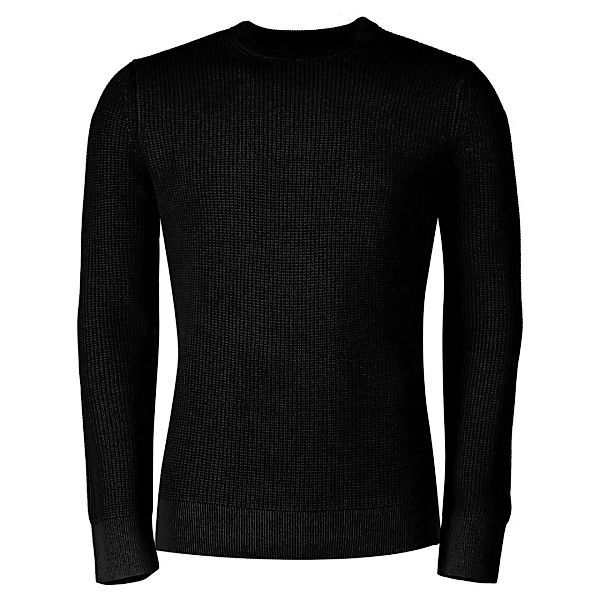 Superdry Academy Dyed Textured Crew Pullover L Washed Carbon Black günstig online kaufen