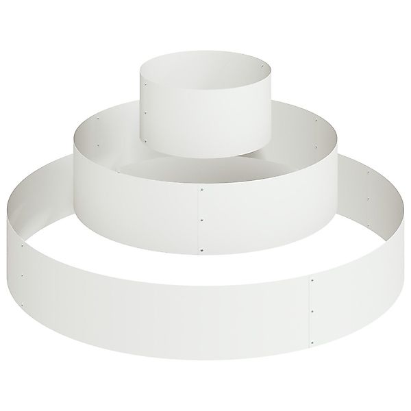 vidaXL Blumentopf Metallpflanzgefäß Stahl/weiß Pulverbeschichteter Stahl günstig online kaufen
