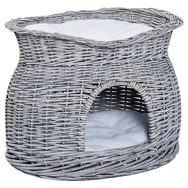 PawHut Tierhaus Katzenhaus mit Liegedach Haustierbett günstig online kaufen