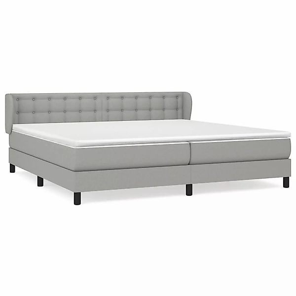 vidaXL Boxspringbett mit Matratze Hellgrau 200x200 cm Stoff1372032 günstig online kaufen