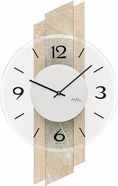 AMS Wanduhr »W9665«, Made in Germany,Holz,Wohnzimmer,Esszimmer,Küche,Arbeit günstig online kaufen