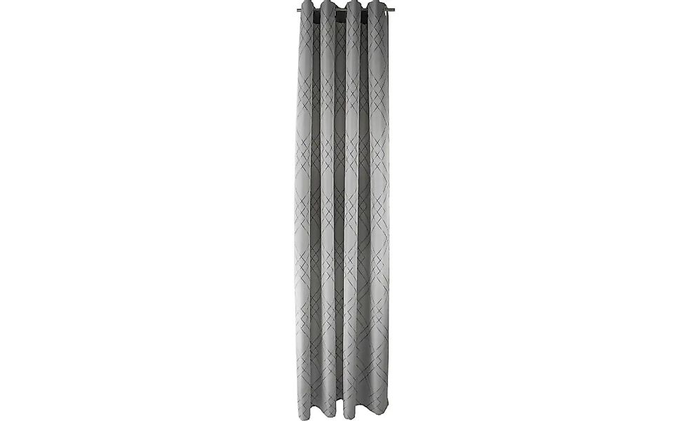 Ösenschal   ¦ grau ¦ Synthetik ¦ Maße (cm): B: 140 H: 245 Gardinen & Rollos günstig online kaufen
