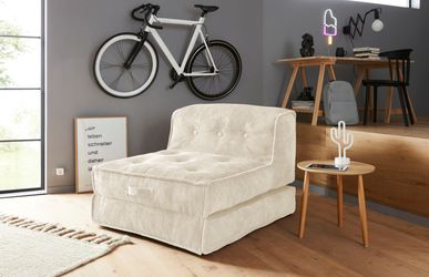 INOSIGN Sessel "Pia" Loungesessel aus Cord, in 2 Größen, Pouf-Funktion. günstig online kaufen
