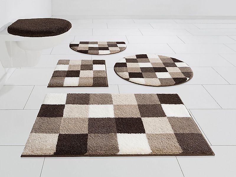 Grund Badematte Mosaik, Badvorleger, Badezimmer Teppich, sehr weich, Höhe 2 günstig online kaufen