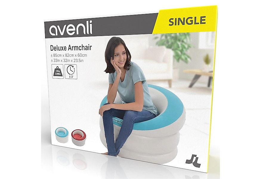 Avenli Luftsessel aufblasbarer Sessel / Luftsessel 85x82x60 cm, rot, (Einte günstig online kaufen