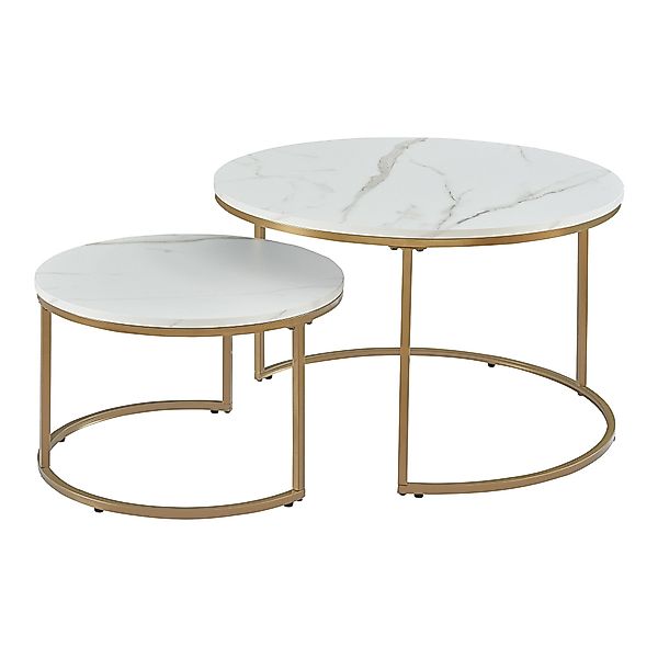 en.casa Couchtisch, »Christchurch« 2er Set rund günstig online kaufen