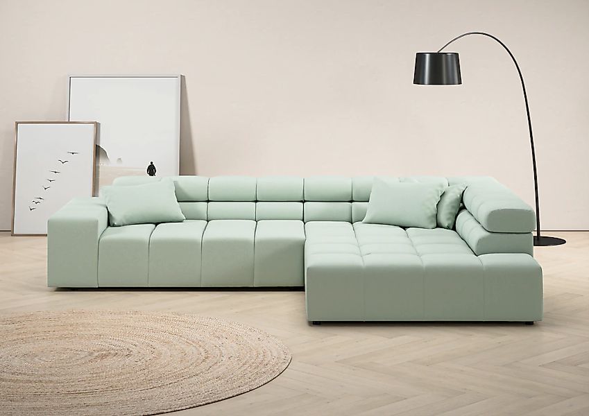 INOSIGN Ecksofa "Ancona incl. Kopfteilverstellung, Breite 319cm, L-Form", w günstig online kaufen
