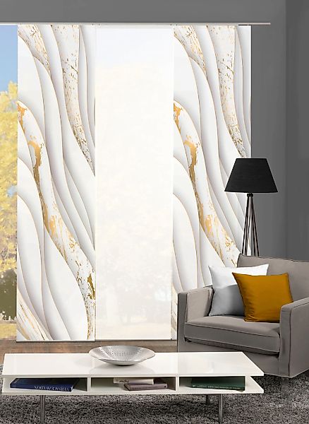 HOME WOHNIDEEN Schiebegardine "GULDO" Paneelwagen 3 Stk. tlg. Schiebevorhan günstig online kaufen