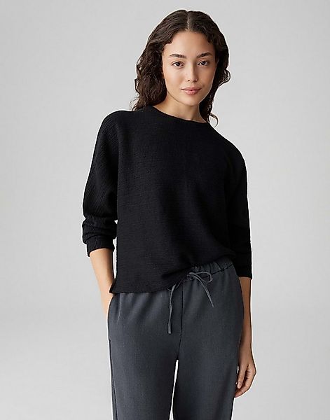 OPUS Langarmshirt SANUNI Loose mit Crinkle Effekt weite Passform, weicher G günstig online kaufen