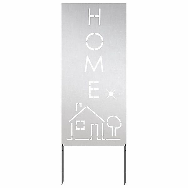 vidaXL Wandbild Garten dekoratives Panel Silber günstig online kaufen