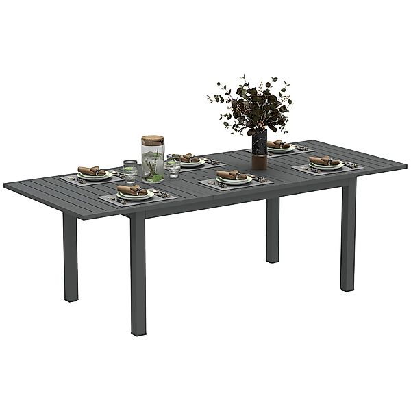 Outsunny Gartentisch 160/220x90 cm, für 6-8 günstig online kaufen