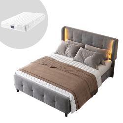HAUSS SPOLE Polsterbett 140x200cm mit LED-Leisten, günstig online kaufen