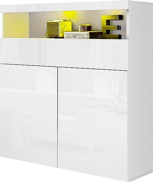 INOSIGN Highboard Schrank, Hochschrank, Hochkommode, mit 2 Türen und 1 Schu günstig online kaufen