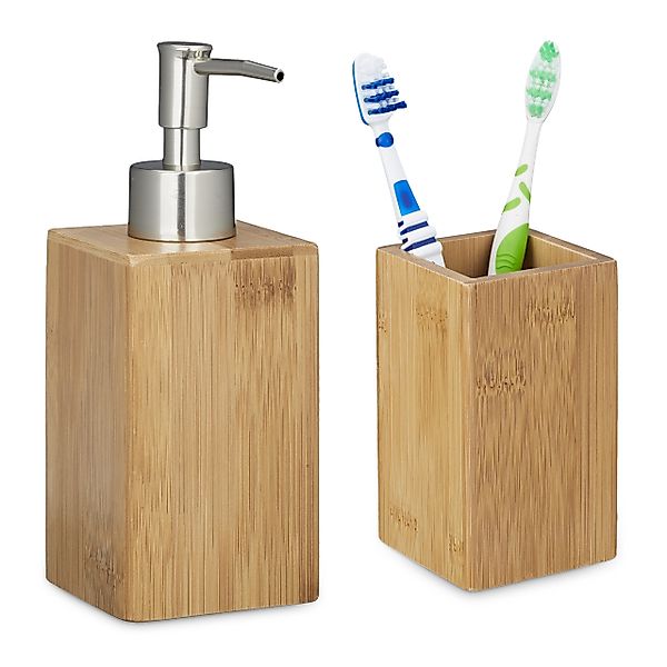 relaxdays Badaccessoire-Set 2 tlg. Badutensilien Set günstig online kaufen
