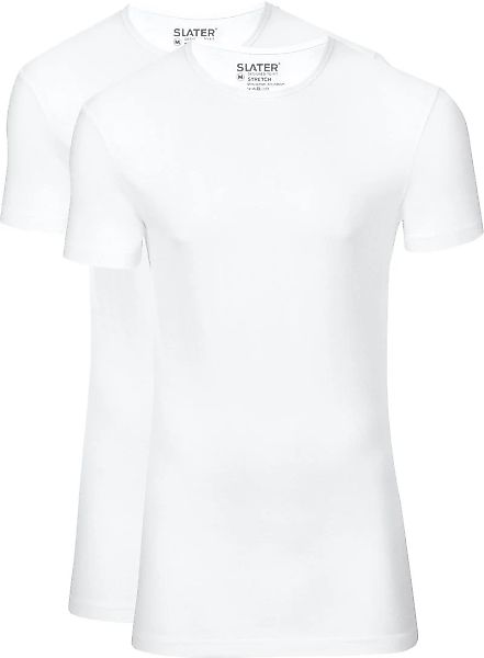 Slater 2er-Pack Stretch T-shirt Weiß - Größe M günstig online kaufen