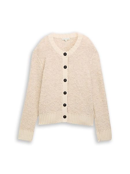 TOM TAILOR Wolljacke Strickjacke Bouclé-Strickjacke mit günstig online kaufen