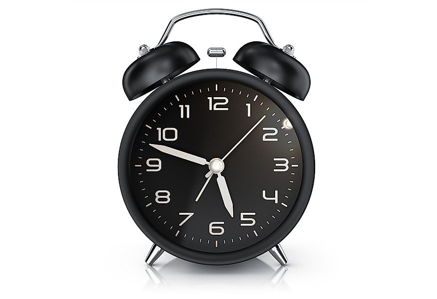 BEARWARE Wecker Analog, rund, mit Licht, Retro, lauter Glockenalarm für Tie günstig online kaufen