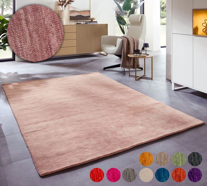 THEKO Wollteppich "Holi" rechteckig 13 mm Höhe Uni-Farben, leicht meliert, günstig online kaufen