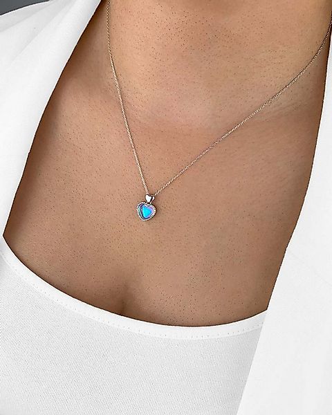 DANIEL CLIFFORD Herzkette 'Dania' Damen Halskette Silber 925 Herz Anhänger günstig online kaufen