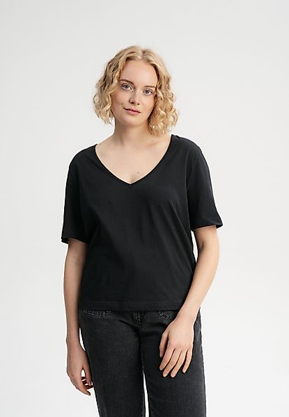MELA Kurzarmshirt Damen V-Neck T-Shirt LALI günstig online kaufen