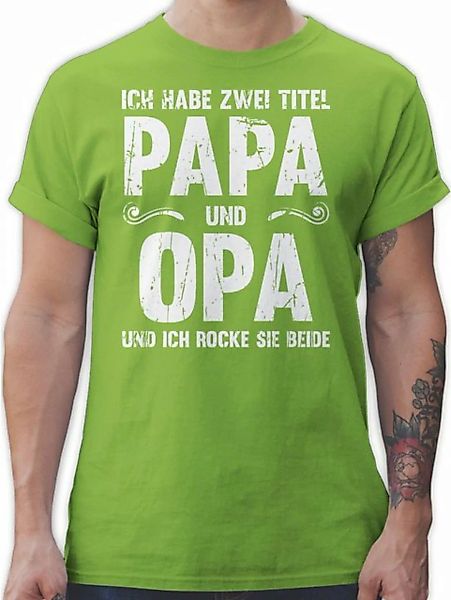Shirtracer T-Shirt Ich habe zwei Titel Papa und Opa Geschenk I Bester Papi günstig online kaufen