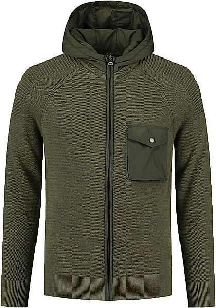 Dstrezzed Cardigan Hooded Dunkelgrün - Größe XL günstig online kaufen