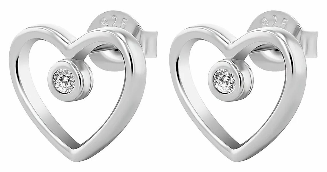 Adelia´s Paar Ohrhänger "Damen Ohrringe – Ohrstecker Herz aus 925 Silber" P günstig online kaufen