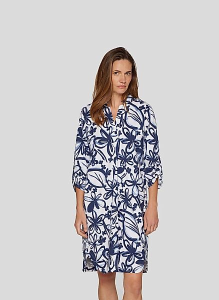 Rabe Midikleid "Rabe Blusenkleid mit floralem Allover-Print und 3/4-Ärmeln" günstig online kaufen