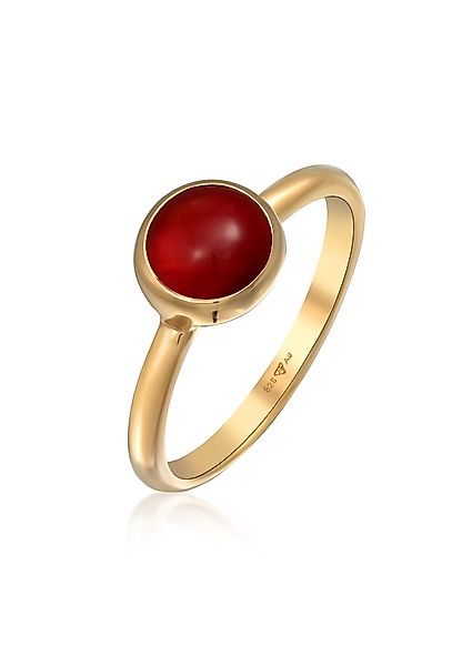 Elli Premium Fingerring Karneol Edelstein Solitär günstig online kaufen