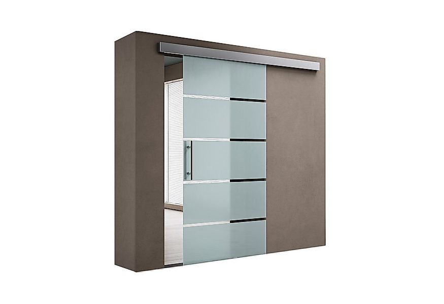 doporro Glasschiebetür Glasschiebetür ESG-Sicherheitsglas Design 5Milchglas günstig online kaufen