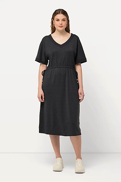 Ulla Popken Jerseykleid Jerseykleid Tunnelzug A-Linie günstig online kaufen