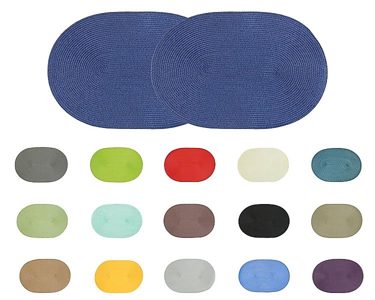 Haus und Deko Platzset Platzset 2er Set oval ca. 45x30 cm Platzdeckchen Tis günstig online kaufen