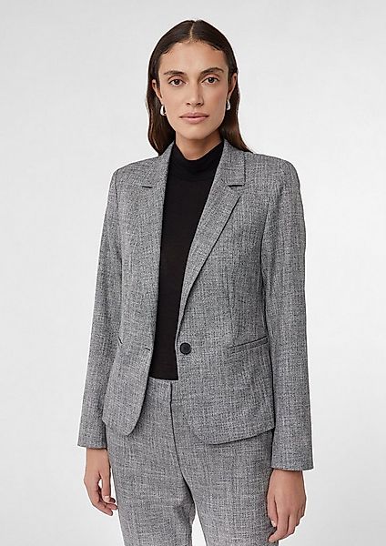 comma Jackenblazer Indoor-Blazer Taillierter Blazer in Salt und Pepper Opti günstig online kaufen