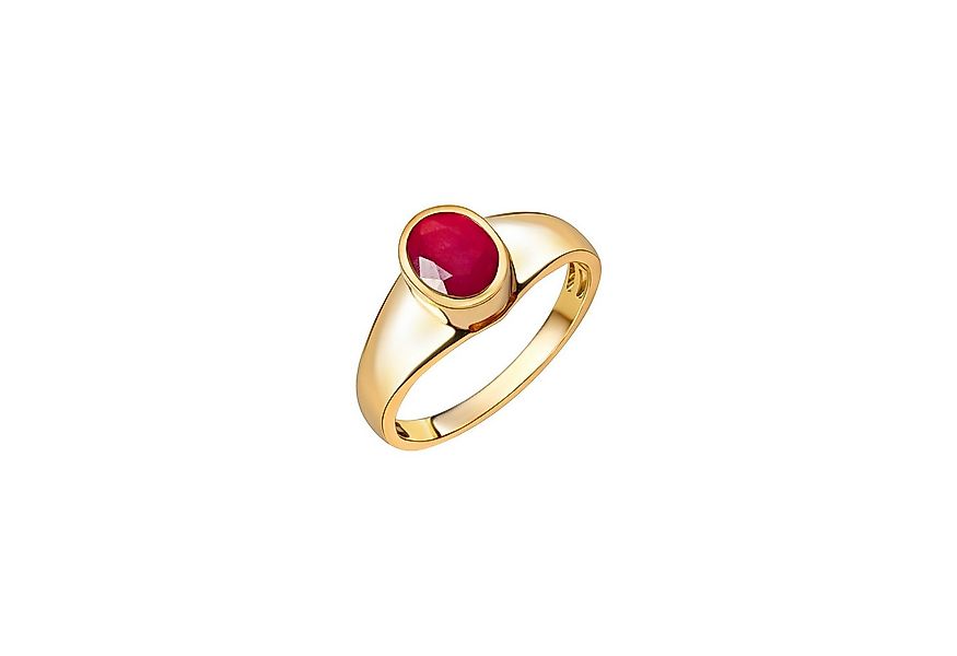 Vivance Fingerring 585/- Gelbgold glanz oval Rubin günstig online kaufen