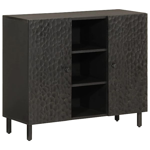 vidaXL Beistellschrank Schwarz 90x33x75 cm Massivholz Mango 356847 günstig online kaufen