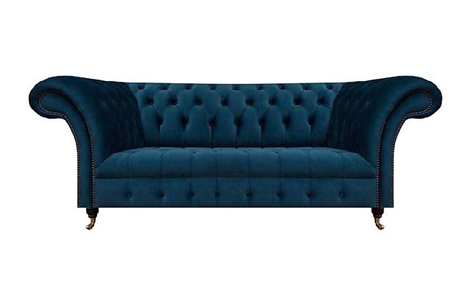 Xlmoebel Chesterfield-Sofa Chesterfield Zweisitzer Sofa in Blau, Designer W günstig online kaufen