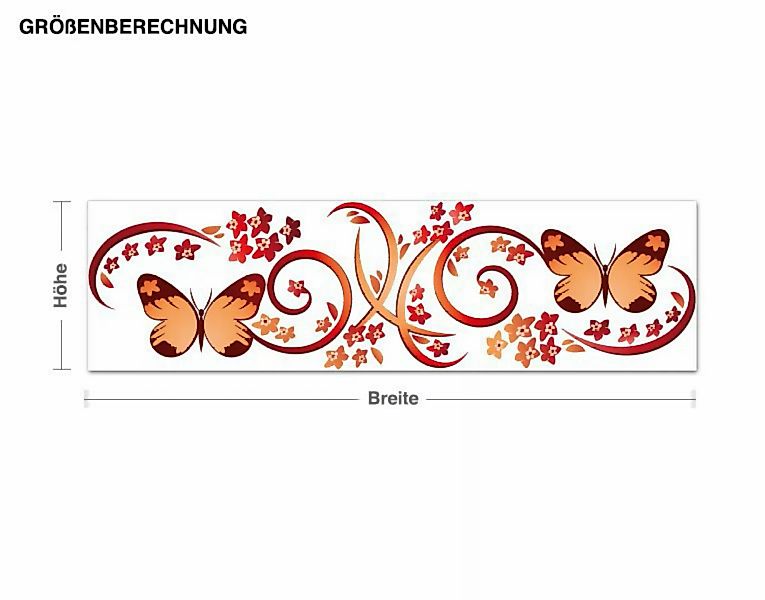 Wandtattoo Butterfly mit Ranken günstig online kaufen