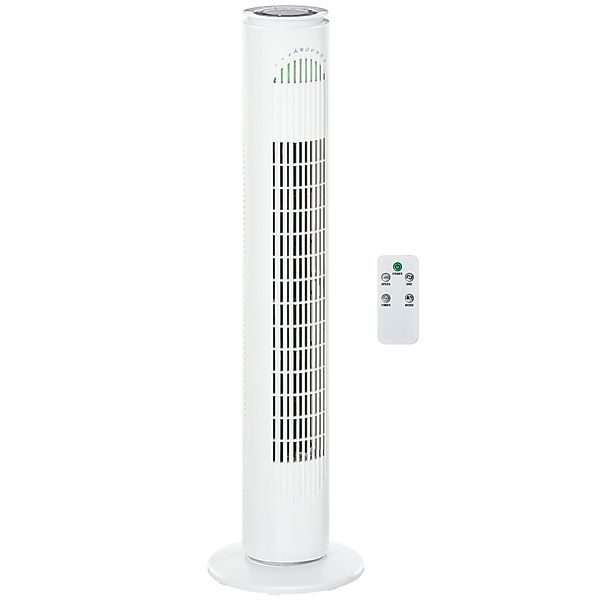 HOMCOM Turmventilator mit Fernsteuerung 45 W 3 Modi 3 Geschwindigkeiten 70° günstig online kaufen