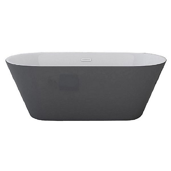 Jet-Line Freistehende Badewanne Lausanne II in Edlem Grau und Modernem Weiß günstig online kaufen