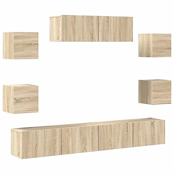 vidaXL 7-Tlg TV-Schrank-Set Sonoma-Eiche Holzwerkstoff 3114520 günstig online kaufen